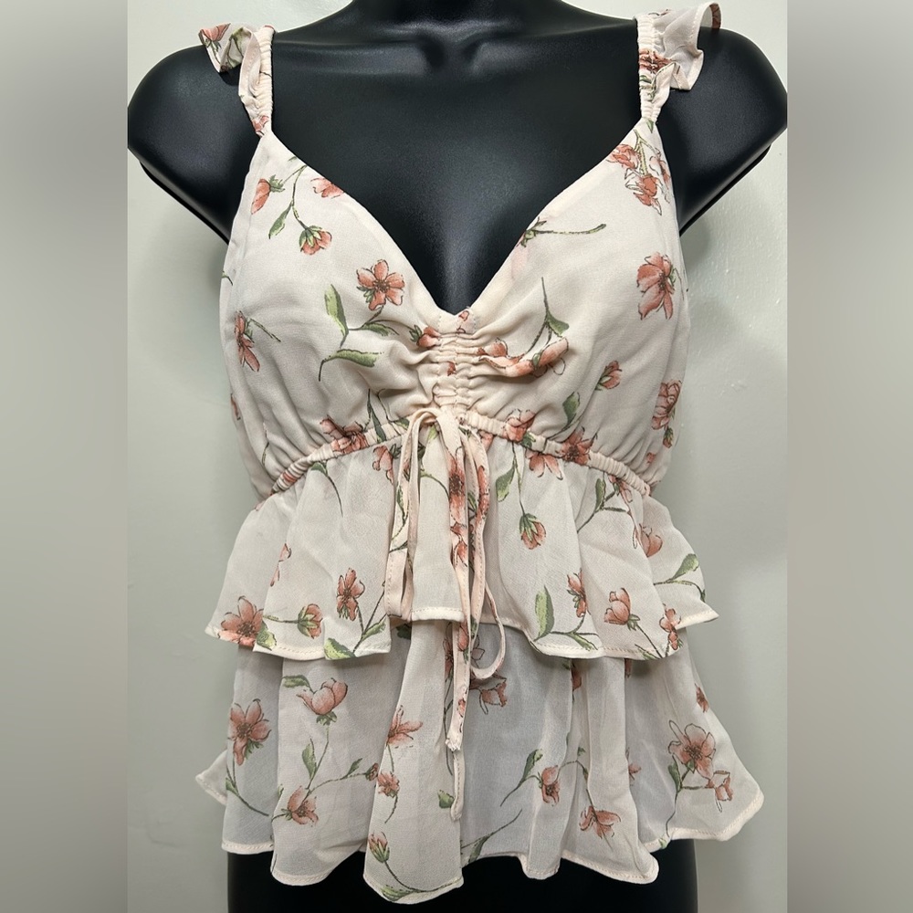 Flower Shirt Blouse TAG ON